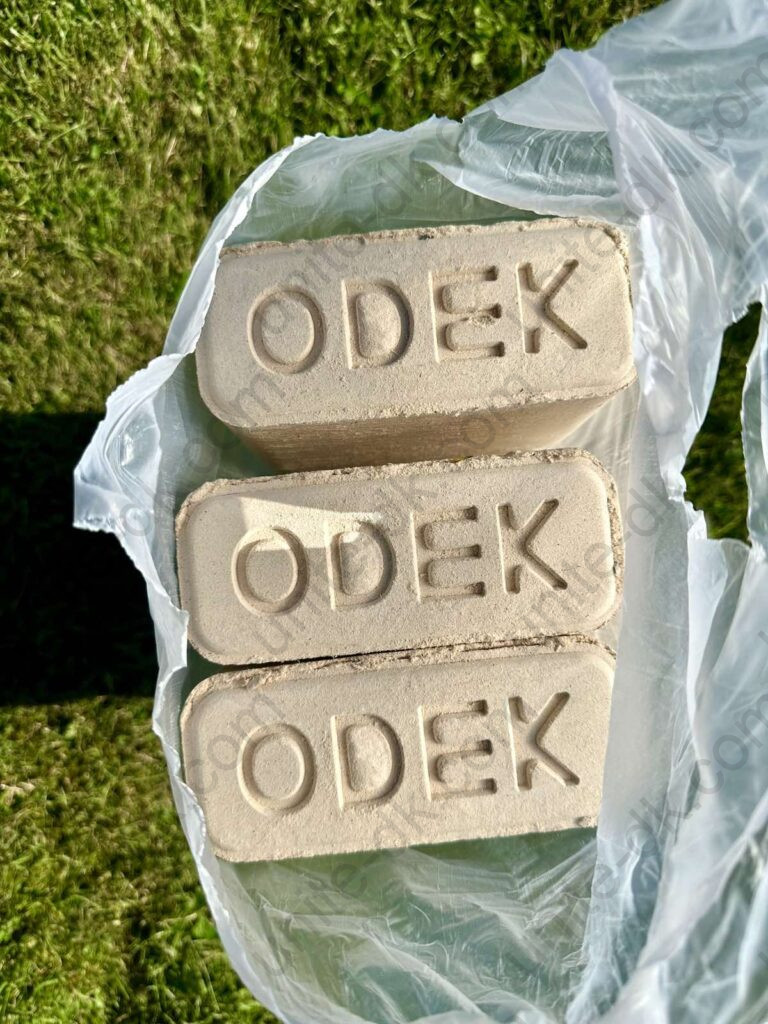 Lyse træbriketter ODEK PREMIUM 10 kg / 960 kg Birketræ, FSC® • Levering ...