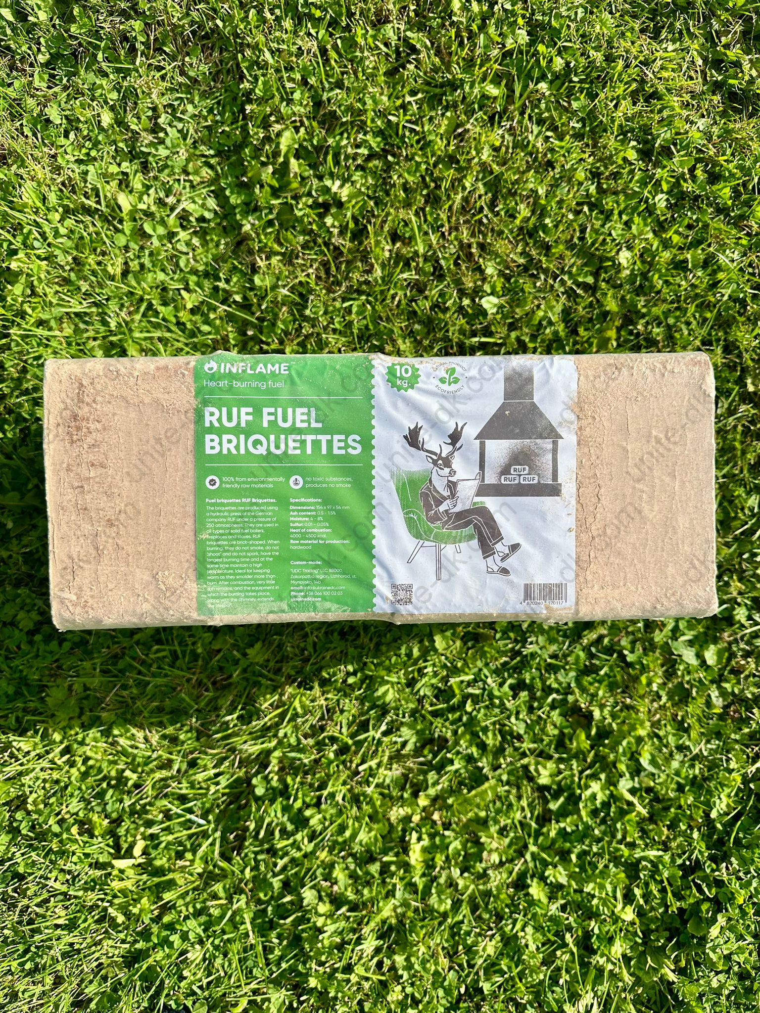 RUF træbriketter BØG <br> PREMIUM <br> 10 kg / 960 kg <br> <span> Bøgetræ</span>